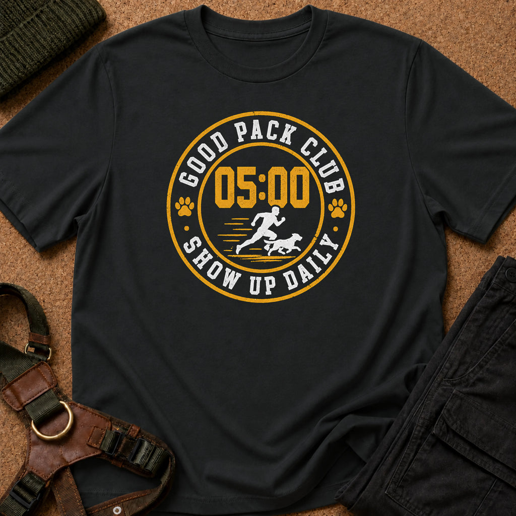 Show Up Daily Badge Tee