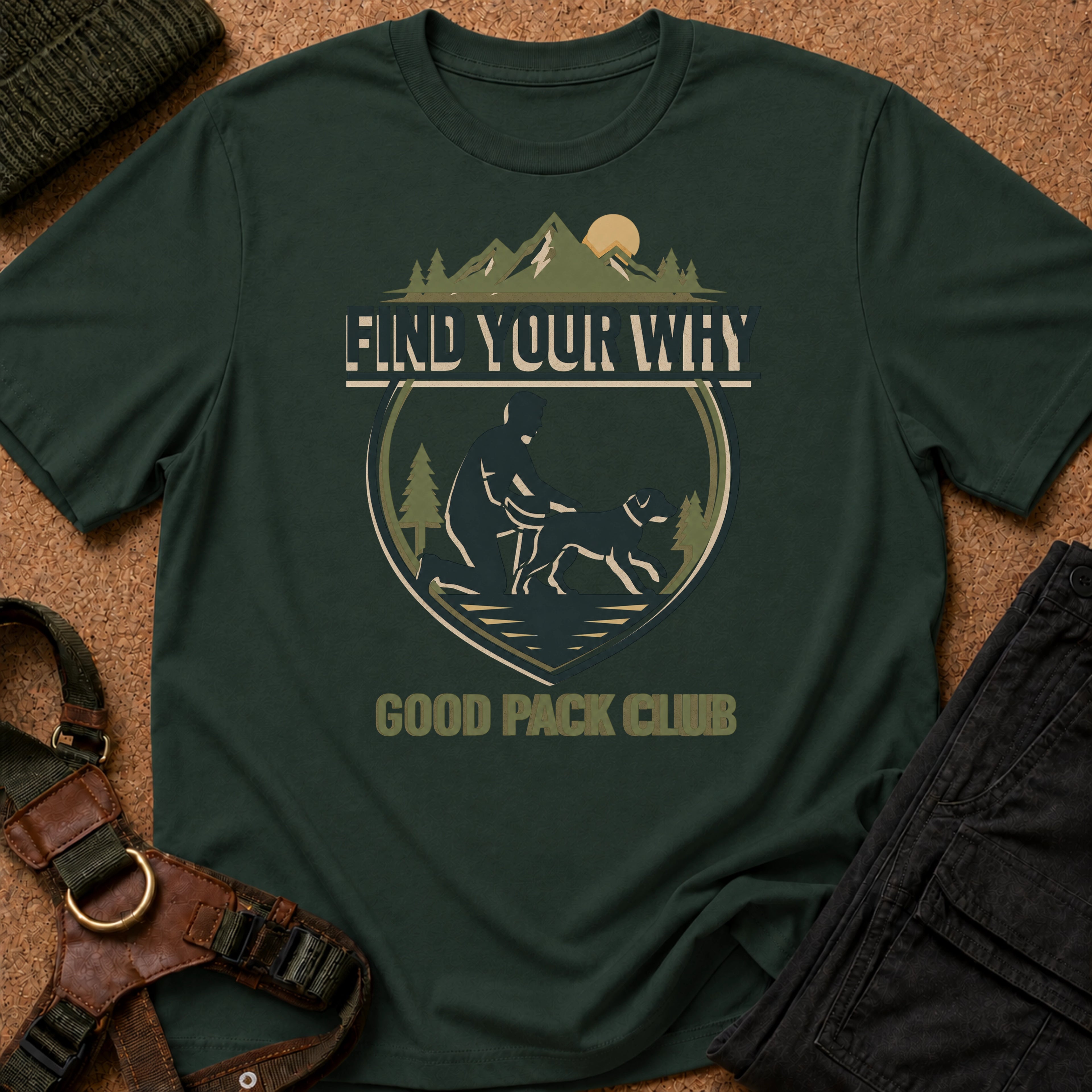 Camiseta con el lema «Encuentra tu porqué»