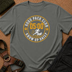 Show Up Daily Badge Tee