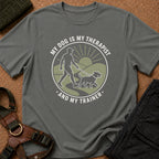 Mi perro es mi terapeuta y mi entrenador camiseta