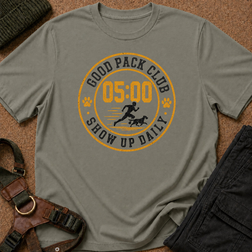 Show Up Daily Badge Tee