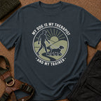 Mi perro es mi terapeuta y mi entrenador camiseta