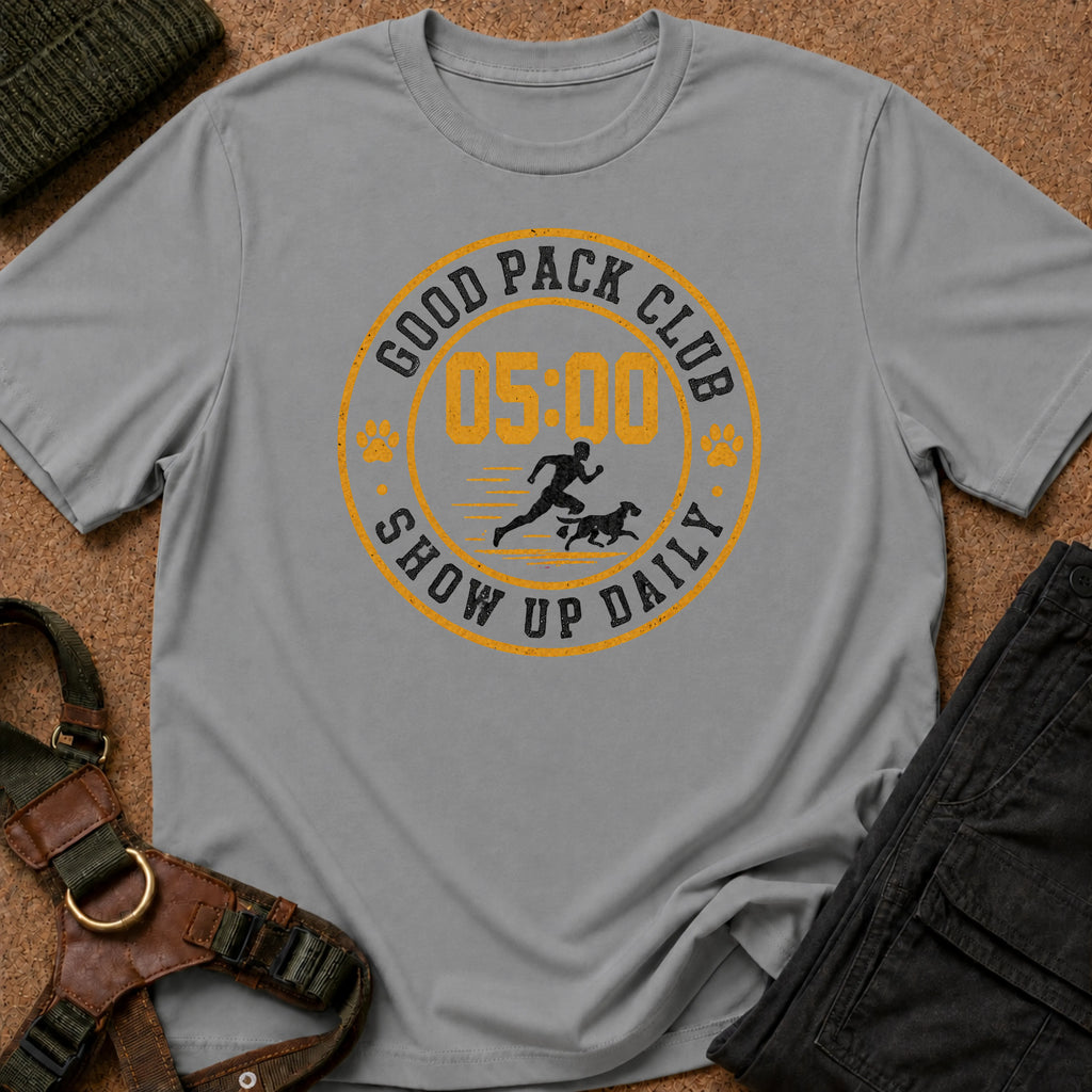 Show Up Daily Badge Tee